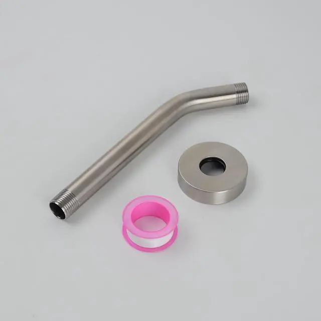 Alt view image 6 of 7 - Shower Arm,8 Inch Stainless Steel Wall-Mounted Shower Head Arm,Brushed Nickel,6Z2MK