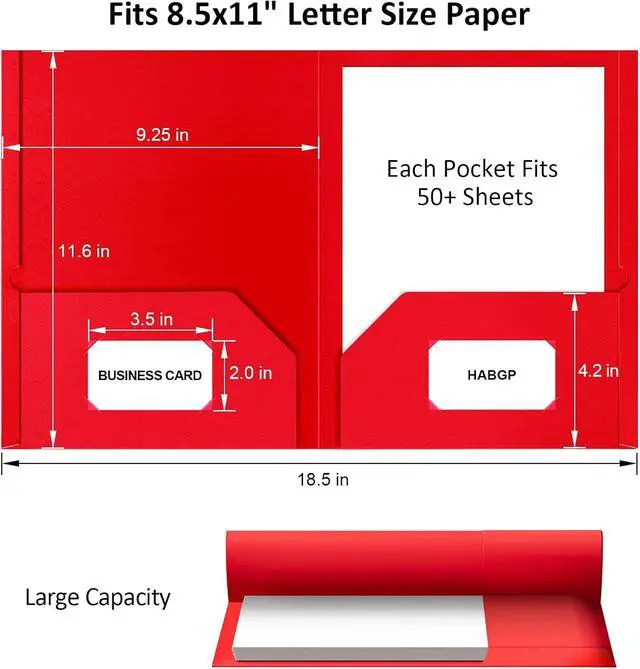 Alt view image 5 of 7 - 6 Paper Folders with Pockets, Multi Colors Pocket Folders, 6 File Folders | Heavy Duty, with Business Card Holder, for Documents Office Organizer Folder Letter Size School Supplies