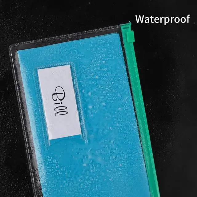 Alt view image 5 of 7 - EOOUT 24pcs Poly Zip Envelope, Plastic Envelope, Reusable Envelopes, 9 x 4.7 Inches, A6 Size, 10 Colors, for Office Supplies