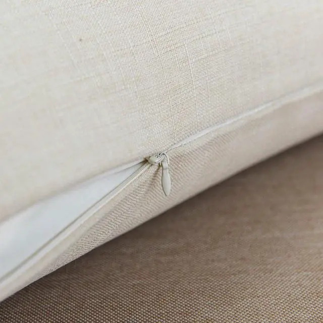 Alt view image 6 of 7 - Jeanerlor Lined Linen White Throw Pillow Cover 12x20 inch Cushion Case from Home Decor for Baby/Children, (30 x 50 cm), Light Linen