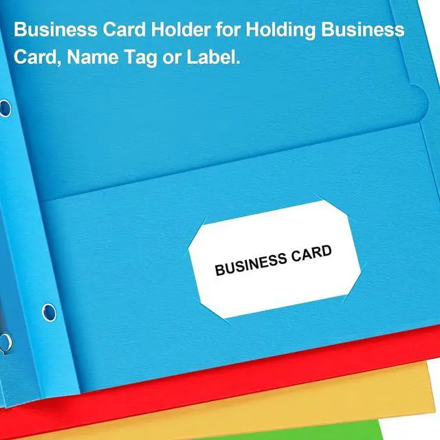 Alt view image 5 of 7 - 4 Pack Folders with Pockets and Prongs, 2 Pocket Folders with 3 Fasteners | Heavy Duty Paper Pocket Folders, for 8.5" x 11" Paper, for School Office Home, 4 Assorted Colors