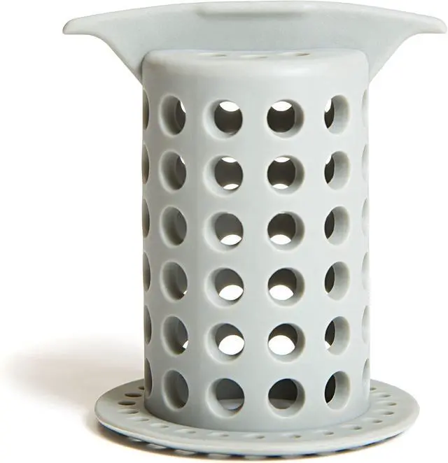 Alt view image 2 of 7 - ShowerShroom the Revolutionary 2" Stand-Up Shower Stall Drain Protector Hair Catcher/Strainer, Gray , 1 Count ( Pack of 1)