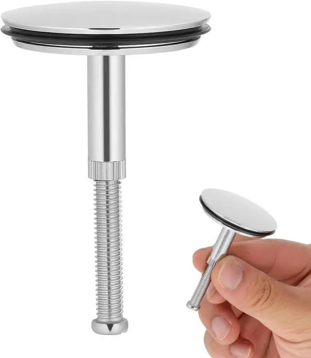 Main image of Bath Plug Rotary Bathtub Drain Stopper Bathroom Drain Plug Replacement with Anti-Block Filter Fast Water Drainage Easy Installation 2.55 X 1.69 X 1.69 Bathtub Overflow