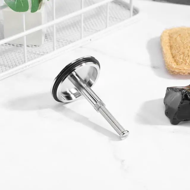 Alt view image 2 of 7 - Bath Plug Rotary Bathtub Drain Stopper Bathroom Drain Plug Replacement with Anti-Block Filter Fast Water Drainage Easy Installation 2.55 X 1.69 X 1.69 Bathtub Overflow