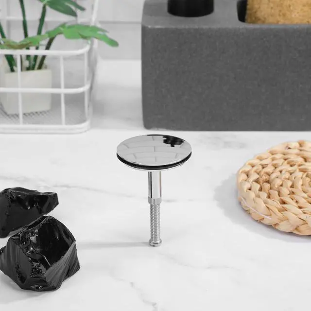 Alt view image 3 of 7 - Bath Plug Rotary Bathtub Drain Stopper Bathroom Drain Plug Replacement with Anti-Block Filter Fast Water Drainage Easy Installation 2.55 X 1.69 X 1.69 Bathtub Overflow