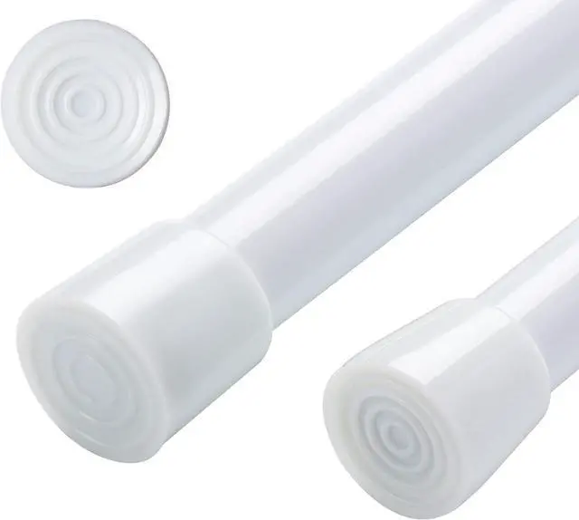 Main image of White Tension Curtain Rod for Windows 26-39 Inch,Adjustable Expandable Pressure Spring Curtain Rod No Drilling, 5/8" Curtain Rod for Closet Door Bedroom Doorway