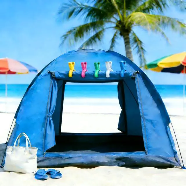 Alt view image 7 of 7 - 15 Beach Chair Towel Clips, Cruise Beach Chair Pool Chair Dedicated Towel Rack, Large-Sized Durable Hanger Clip, Beach Chair Clip to Prevent Towels from Being Blown Away by The Wind, 5 Colors (15)