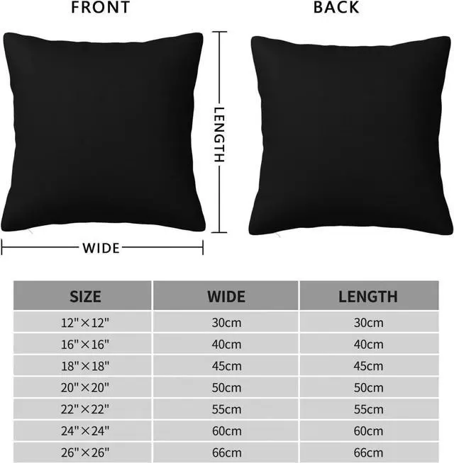 Alt view image 2 of 7 - Personalized Custom Pillow Cover with Photo Text, BlackA 16"x16" | Customized Picture Logo Throw Pillow Case for Living Room Bedroom Customize Two Sides Printed Pillowcase Gifts