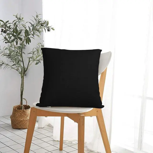 Alt view image 4 of 7 - Personalized Custom Pillow Cover with Photo Text, BlackA 16"x16" | Customized Picture Logo Throw Pillow Case for Living Room Bedroom Customize Two Sides Printed Pillowcase Gifts