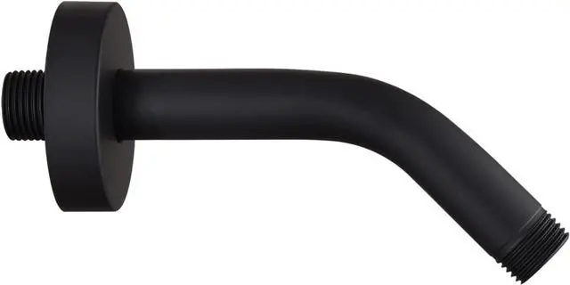 Main image of Enoughtmen Shower Arm with Flange +Tape,Stainless Steel Shower Head Extension Arm,Wall-Mounted for Fixed Shower Head,6 Inch Matte Black