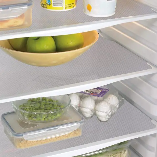 Main image of Aiosscd 7PCS Shelf Mats Refrigerator Liners Washable Refrigerator Pads Fridge Mats Drawer Placemats Home Kitchen Gadgets Accessories Organization for Top Freezer(White)