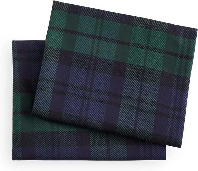 Alt view image 5 of 5 - Wake In Cloud - Plaid Pillow Cases, Scottish Tartan Check Geometric Modern Pattern Printed, Set of 2 Soft Pillowcases Pillow Shams Covers, Dark Green, King Size 20x36 Inches