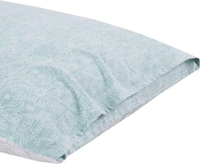 Alt view image 4 of 6 - Wake In Cloud - Bohemian Pillow Cases, Boho Chic Reversible Pattern Printed, Set of 2 Soft Pillowcases Pillow Shams Covers, Teal Gray, King Size 20x36 Inches