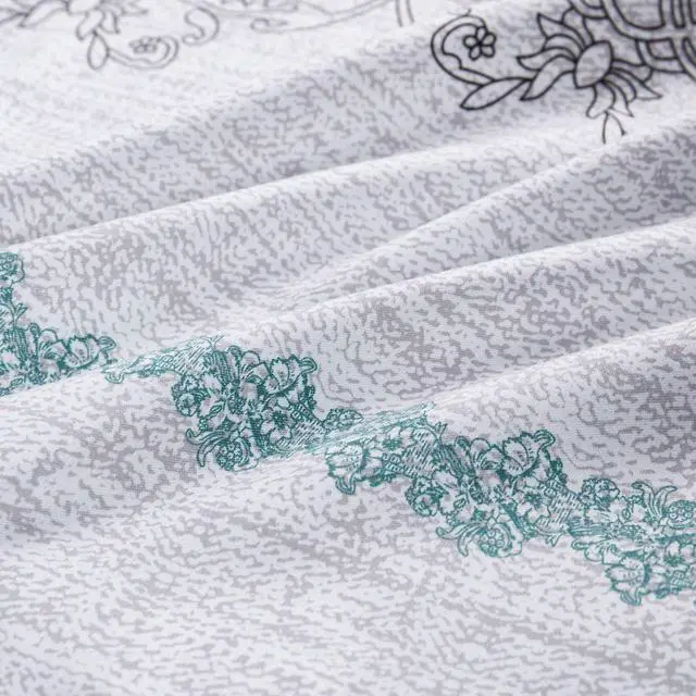 Alt view image 5 of 6 - Wake In Cloud - Bohemian Pillow Cases, Boho Chic Reversible Pattern Printed, Set of 2 Soft Pillowcases Pillow Shams Covers, Teal Gray, King Size 20x36 Inches