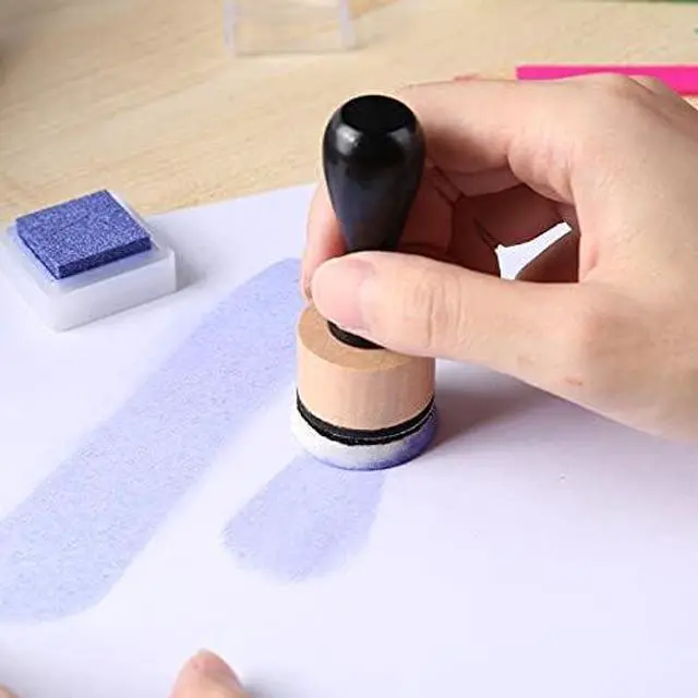 Alt view image 2 of 3 - Ink Paints Mixing Blending Tool Mini Round Foam Refills, for Scrapbooking Craft, Control of Ink Placement, No More Inky Fingers Ink Blending Tool with Spare Pads for Rubber Stamping & Scrapbooking
