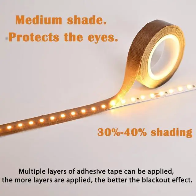 Alt view image 2 of 7 - Light Dimming Tape 2 PCS 0.59inx29ft Led Light Strip Masking Tape Lighting Soften Cover Sticker, Coffee-Colored