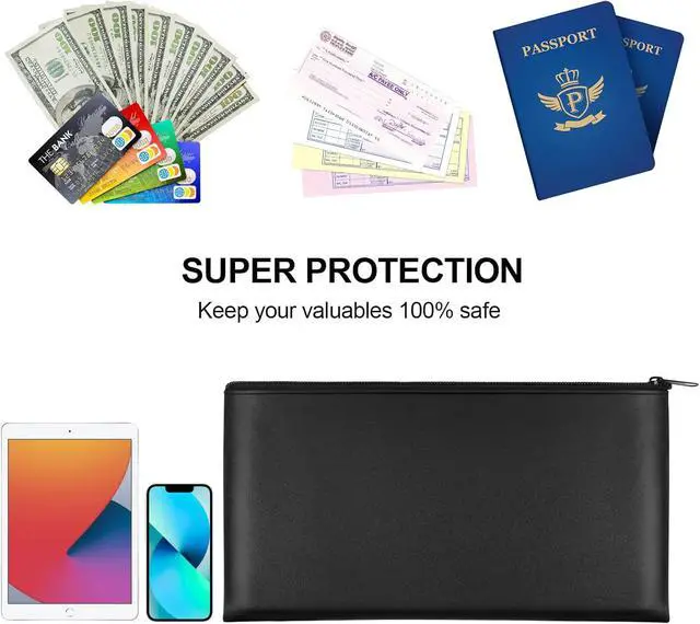 Alt view image 6 of 7 - 2 Pieces Money Bags with Zipper, 11x6.1 inch Money Pouch, Bank Bag, Cash Bag, Check Wallet, Cosmetics