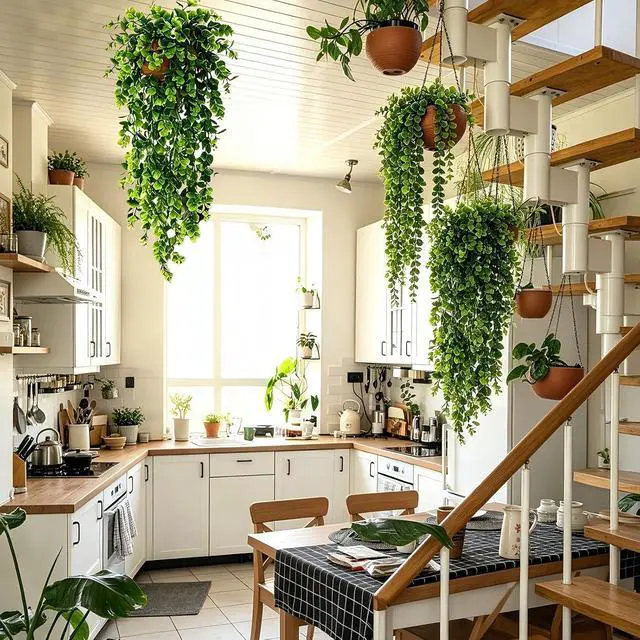 Alt view image 5 of 7 - 2Pcs Fake Hanging Plants Faux Greenery for Outdoor Planters Wall Plants Hanging Plants Artificial Decor Trailing Plants for Indoor Outdoor Plants Decor