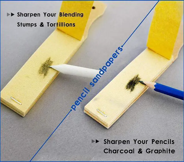 Alt view image 4 of 6 - N NOROCME 12 PCS Blending Stumps and Tortillions Paper Art Blenders | with Sandpaper Pencil Sharpener Pointer,for Student Artist Charcoal Sketch Drawing Tools,Soften lines,Mix colors