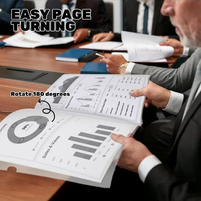 Alt view image 6 of 7 - Utron 12 Pack Report Covers, 70 Sheet Capacity Presentation Folders, Clear Report Covers with Sliding Bar, Report Folder for A4 and Letter Size Paper
