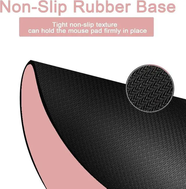 Alt view image 3 of 6 - Small Mouse Pad, Mini Mouse Pad, Portable Waterproof with Anti-Slip Base,Pink 5x7 Inch