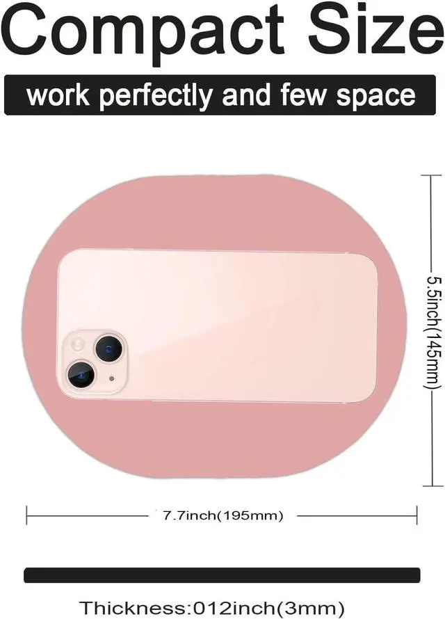 Alt view image 6 of 6 - Small Mouse Pad, Mini Mouse Pad, Portable Waterproof with Anti-Slip Base,Pink 5x7 Inch