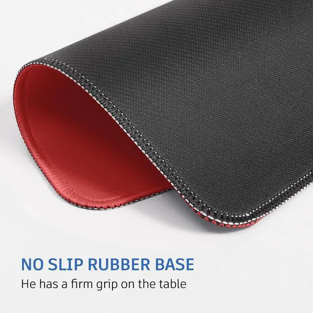 Alt view image 5 of 6 - red Mouse Pad, Nice and Cute Mouse Pad, Splash-Proof Textured 10.2 x 8.2Inch, Stitched Edge Non-Slip Waterproof Rubber Mouse Pad