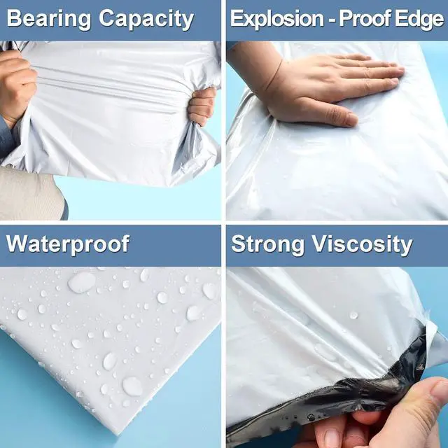 Alt view image 4 of 7 - White Poly Mailers 11x15 Inch, 20 Pack Plastic Shipping Bags | Ideal for Clothing, Small Business Parcel Mailing and Package Delivery