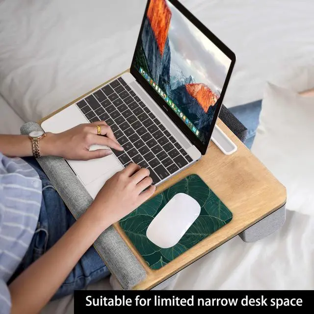 Alt view image 3 of 7 - Audimi Small Mouse Pad 6 x 8 Inch, Mini Mouse Pad Thick for Laptop Wireless Mouse Home Office Travel, Portable & Washable (Tropical Leaves)