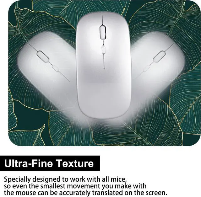 Alt view image 6 of 7 - Audimi Small Mouse Pad 6 x 8 Inch, Mini Mouse Pad Thick for Laptop Wireless Mouse Home Office Travel, Portable & Washable (Tropical Leaves)