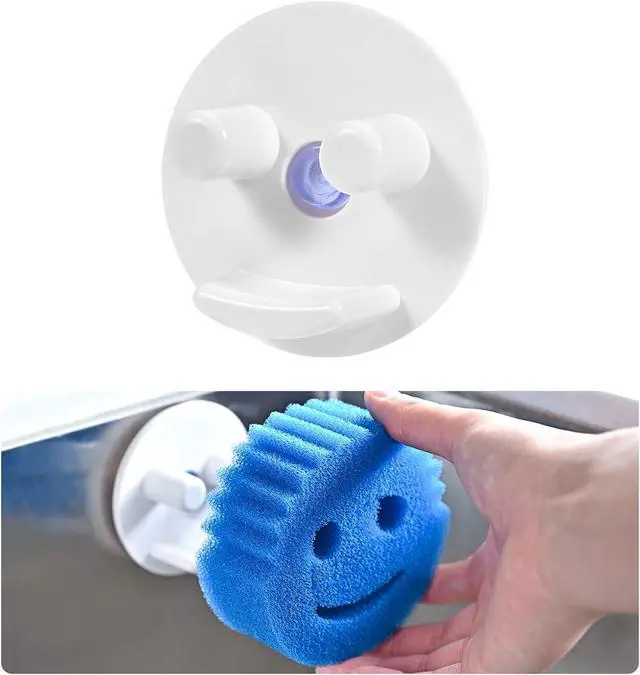 Main image of Suction Scrub Sponge Holder for Kitchen Sink | Keeps Sponge Dry | Suction Cup Sponges Holder | Sink Sponge Caddy Organizer Daddy Holder (1 Pack)