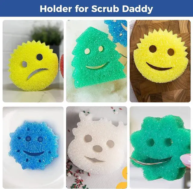 Alt view image 4 of 6 - Suction Scrub Sponge Holder for Kitchen Sink | Keeps Sponge Dry | Suction Cup Sponges Holder | Sink Sponge Caddy Organizer Daddy Holder (1 Pack)