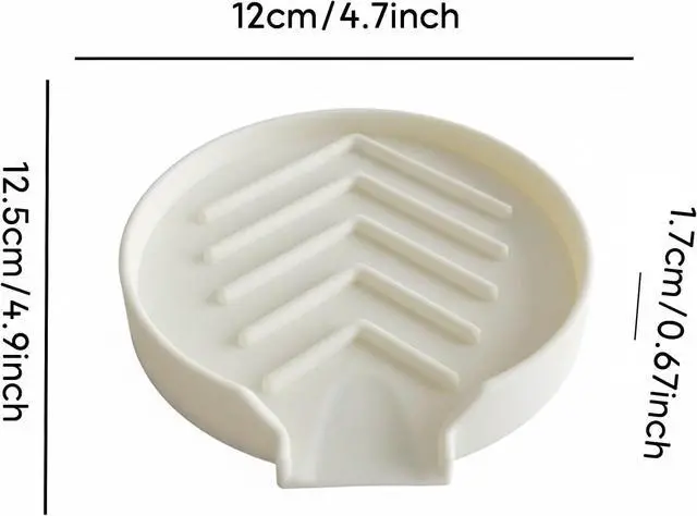 Alt view image 6 of 6 - Holder for Scrub Daddy, Thinnest Build to Last Sponges Holders, Durable Smiley Face Sponge Rack, Large Soap Dish & Sink Caddy Organizer, Dishwasher Safe (White, 1)