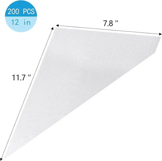 Alt view image 2 of 7 - 200 Pcs Piping Bags 12 Inch Pastry Bags Disposable, Tipless Piping Bags Icing Bags Frosting Bags for Cake Cookie Decorating Supplies