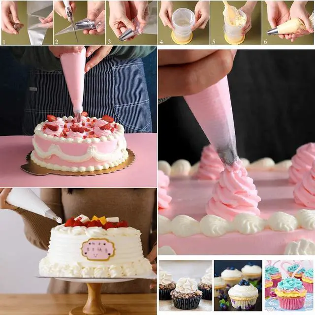 Alt view image 3 of 7 - 200 Pcs Piping Bags 12 Inch Pastry Bags Disposable, Tipless Piping Bags Icing Bags Frosting Bags for Cake Cookie Decorating Supplies