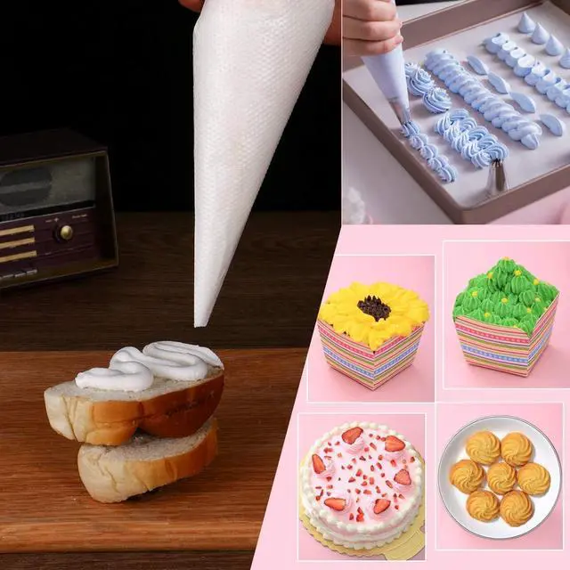 Alt view image 4 of 7 - 200 Pcs Piping Bags 12 Inch Pastry Bags Disposable, Tipless Piping Bags Icing Bags Frosting Bags for Cake Cookie Decorating Supplies