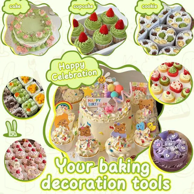 Alt view image 4 of 6 - Hendiy Piping Tips, 26 Pieces Stainless Steel Frosting Piping Kit | Reusable Piping Bag, Coupler Included, Cake Decorating