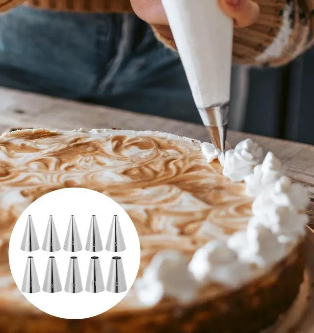 Alt view image 5 of 7 - 10 Pcs Frosting Tips, Frosting Bags and Tips for Decorating Ideal for Frost Cupcakes, Cakes, and Cookies (Ten models)