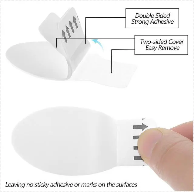 Alt view image 3 of 6 - Blulu 12 Pcs Clear Adhesive Hooks for Hanging Wall Hooks Heavy Duty 22 lb Max No Damage Waterproof Transparent Hook with 15 Pcs Self-Adhesive Tapes for Home Bathroom Kitchen Office Wall
