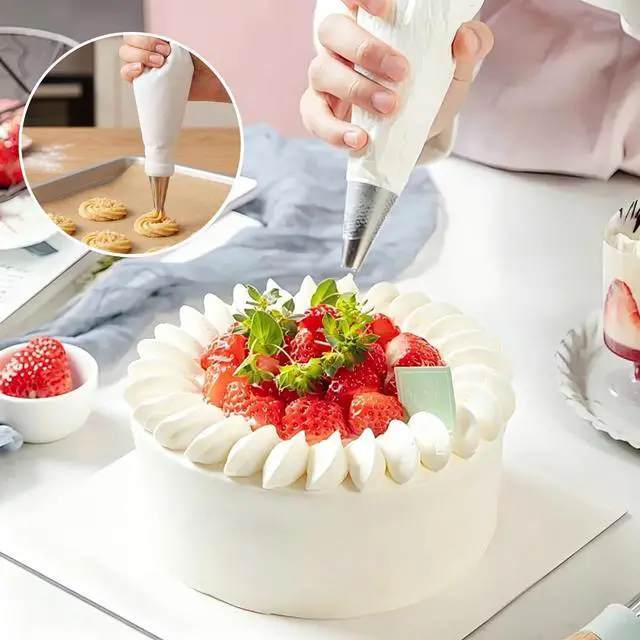 Alt view image 6 of 7 - 20 PCS Round Piping Tip Stainless Steel Cream Cupcake Nozzles Frosting Macaron Cake Decorating Tools Multipurpose Pastry Piping for Small Pastries Puffs Cupcakes Filling Donuts Other Pastries5 Sizes
