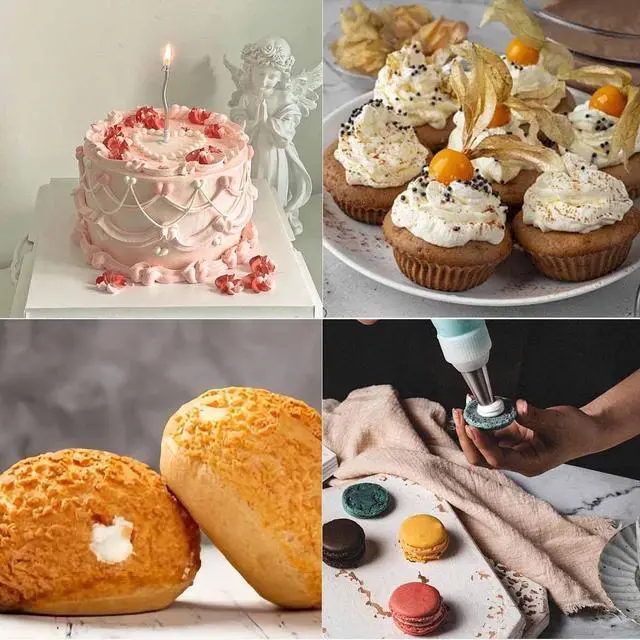 Alt view image 7 of 7 - 20 PCS Round Piping Tip Stainless Steel Cream Cupcake Nozzles Frosting Macaron Cake Decorating Tools Multipurpose Pastry Piping for Small Pastries Puffs Cupcakes Filling Donuts Other Pastries5 Sizes