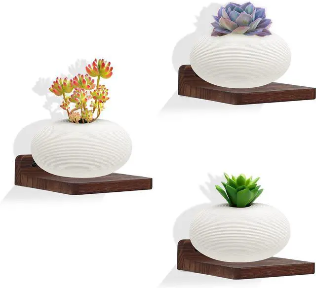 Alt view image 7 of 7 - Small Floating Shelf,5x5 Inch Dark Walnut,Set of 3 Small Wall Shelves for Bedroom Living Room Bathroom Kitchen Decor
