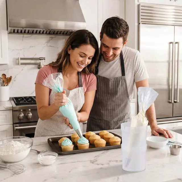 Alt view image 5 of 7 - 10 Pastrybag Ties Piping Bags Holder, Pastry Piping Bag Holder Stand | Piping Bag Holders Stand for Filling, Pipings Bags Stands, for Gadgets, Icing, Frosting, Filling