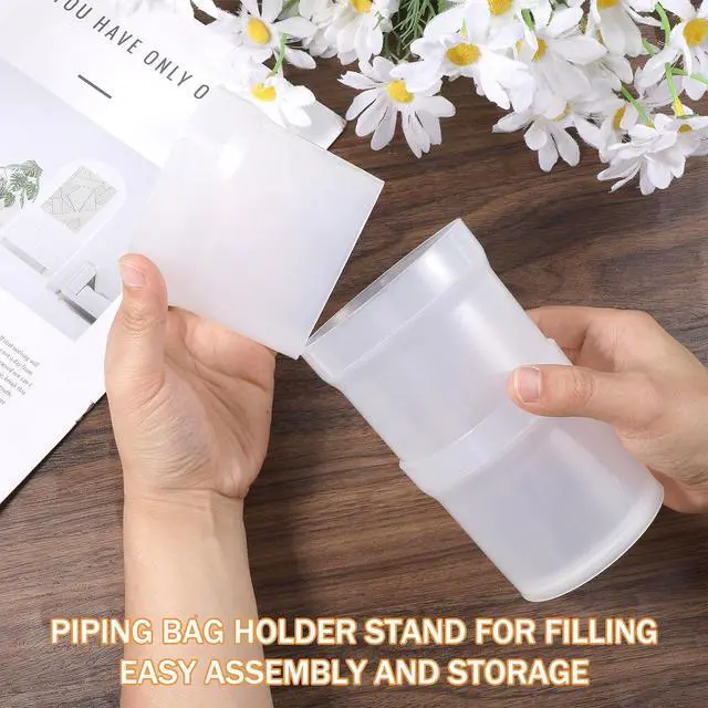 Alt view image 7 of 7 - 10 Pastrybag Ties Piping Bags Holder, Pastry Piping Bag Holder Stand | Piping Bag Holders Stand for Filling, Pipings Bags Stands, for Gadgets, Icing, Frosting, Filling