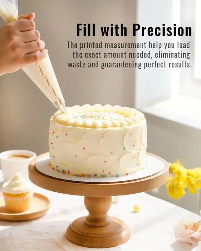 Alt view image 5 of 7 - Bake Choice 12 Inch Piping Bags, 100PCS Thickened Disposable Pastry Bags | Anti Burst Icing Bags for Cream Frosting, Non-slip Frosting Bags, Cake & Cookie Decorating Supplies