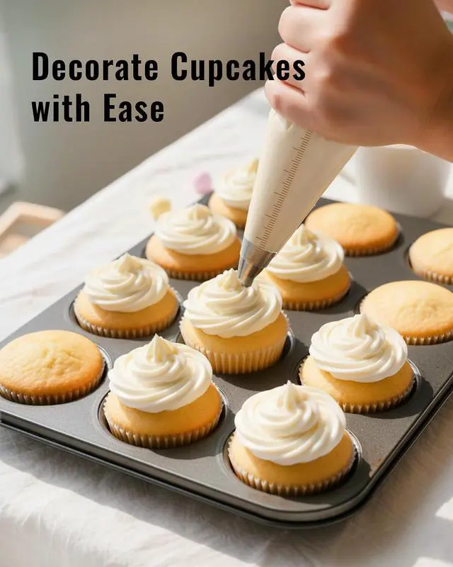 Alt view image 6 of 7 - Bake Choice 12 Inch Piping Bags, 100PCS Thickened Disposable Pastry Bags | Anti Burst Icing Bags for Cream Frosting, Non-slip Frosting Bags, Cake & Cookie Decorating Supplies