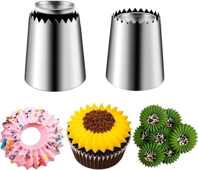 Main image of Suuker Large Piping Tips Piping Tips Set, Stainless Steel | Cake Decorating Tips, Frosting Icing Tips, For Cupcakes, Cake, Cookie, 795S 796S