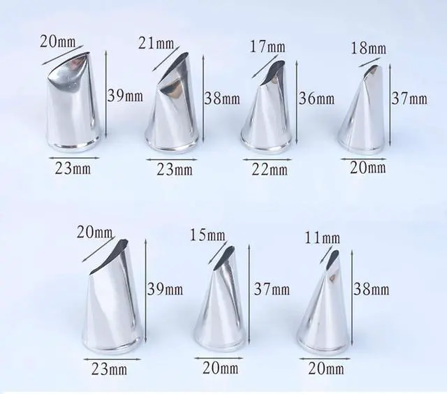 Alt view image 4 of 7 - Cake Decorating Tool Kit, 7pcs Stainless Steel Icing Piping Nozzle Tips, 4pcs Cake Flower Nail and 1 Flower Lifters for Cake Fondant Cupcake