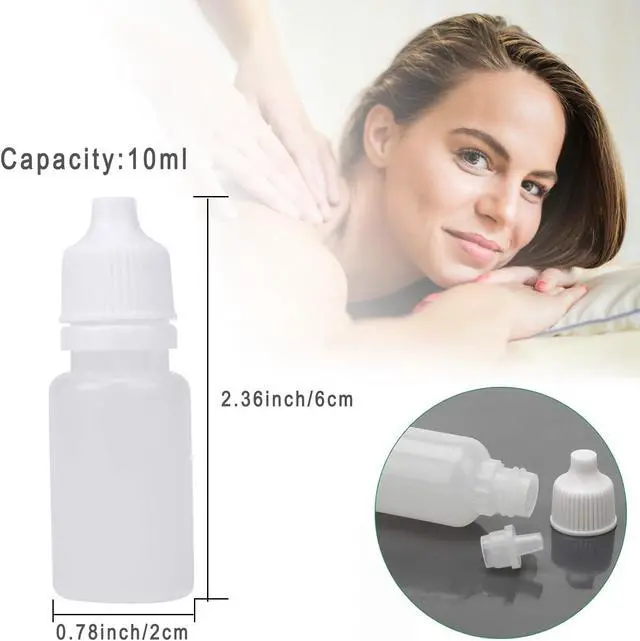 Alt view image 2 of 6 - Eldwivz Plastic Eye Dropper Bottle: 50 pcs 10 ml Empty Small Squeeze Bottles For Oil Ear Paint Liquid