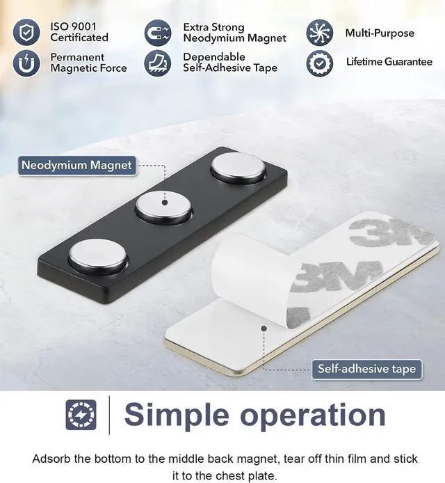 Alt view image 5 of 7 - 3 Magnetic Badge Holders for Clothes, Uniforms, Shirts, Craft, Name Tags | Magnets with Adhesive Backing for Students, Visitors, Schoolchildren - Office, Classroom, Conferences, Exhibitions, Meetings